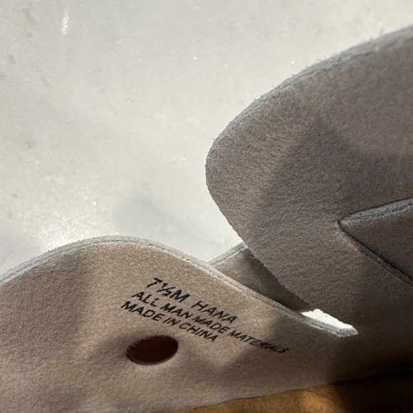 Slip-On Clog Mules in Light Gray with Copper Buckle - Picture 7 of 8